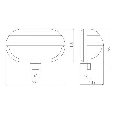 GTV Kacroo kinkiet zewnętrzny 1x60 W biały OS-KACROO-00