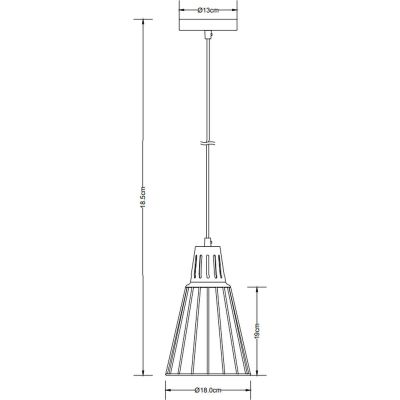 GTV Kaliope lampa wisząca 1x40 W złota-niebieska OS-KAL-E27-25-DEC