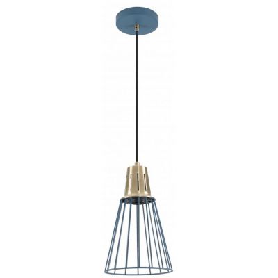 GTV Kaliope lampa wisząca 1x40 W złota-niebieska OS-KAL-E27-25-DEC