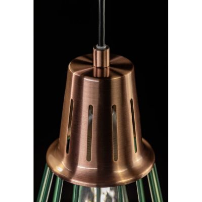 GTV Kaliope lampa wisząca 1x40 W zielona-złota OS-KAL-E27-26-DEC