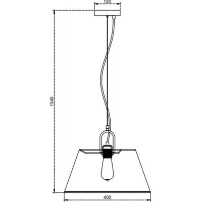 GTV Kasel lampa wisząca 1x40 W szary/popielaty OS-KAS-15-DEC