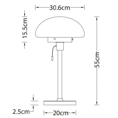 GTV Lamia lampa stołowa 1x40 W czarno-kremowa OS-LAM-11-DEC