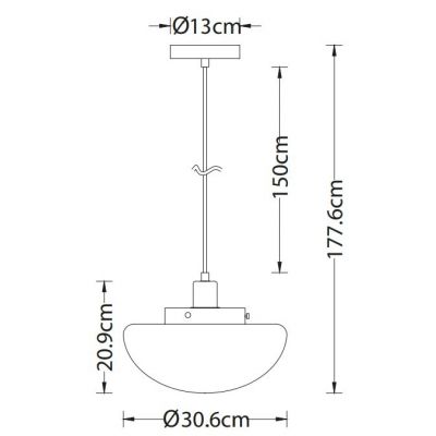 GTV Lamia lampa wisząca 1x40 W czarno-złoty OS-LAM3-11-DEC