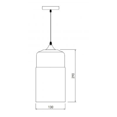 GTV Lender lampa wisząca 1x40 W czarna OS-LEND3-10-DEC
