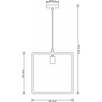 GTV Lija lampa wisząca 1x40 W czarna OS-LI-E27-10-DEC