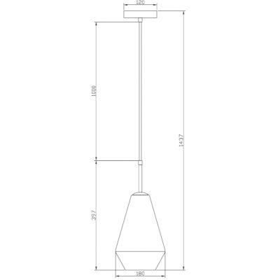 GTV Lime lampa wisząca 1x40 W złota OS-LIME2-40-DEC