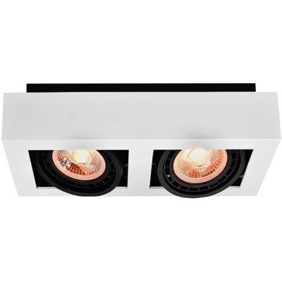 GTV Loid lampa podsufitowa 2x40 W biała OS-LOID-2GU10-00-DEC