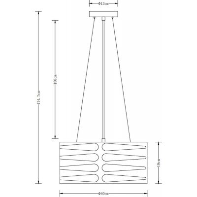 GTV Marisa lampa wisząca 1x40 W biała OS-MAR-E27-00-DEC
