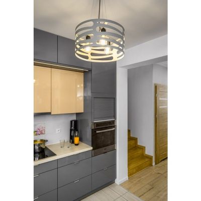 GTV Marisa lampa wisząca 3x40 W szary/popielaty OS-MAR-E27-15-DEC