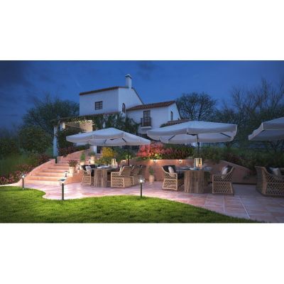 GTV Marina-Ps lampa stojąca zewnętrzna 1x20 W czarna OS-MARINAP3-00