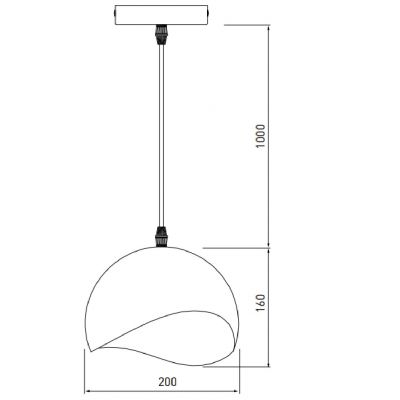 GTV Mavia lampa wisząca 1x40 W biała OS-MAV-08-DEC