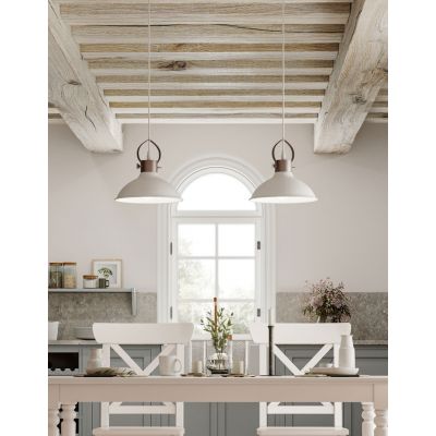 GTV Mees lampa wisząca 1x40 W biała OS-MEES-00-DEC