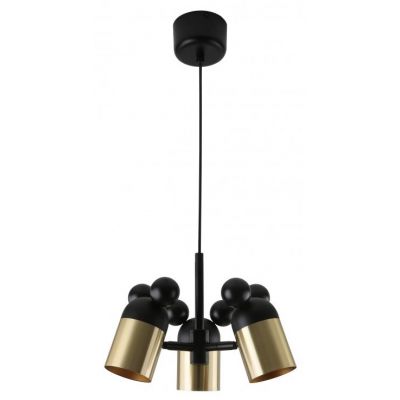 GTV Mouse lampa wisząca 3x25 W złoto-czarna OS-MOUS-11-DEC