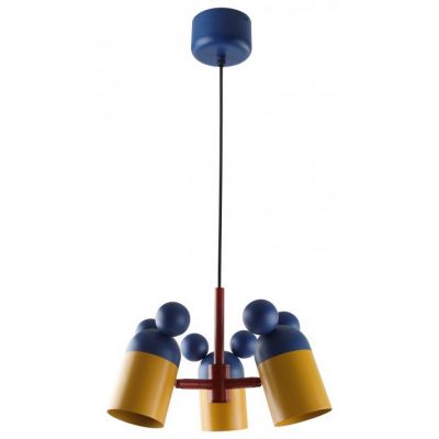 GTV Mouse lampa wisząca 3x25 W granatowo-żółta OS-MOUS-27-DEC