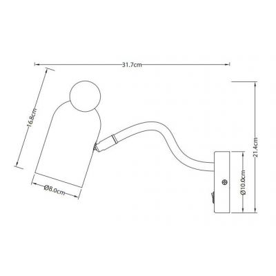 GTV Mouse kinkiet 1x25 W różowy OS-MOUSW-20-DEC