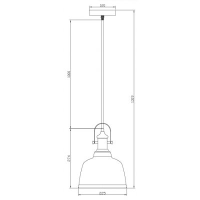 GTV Muscari II lampa wisząca 1x40 W biała OS-MUSC2-II-00-DEC