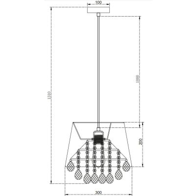 GTV Nesto lampa wisząca 1x40 W złota-kremowa OS-NES-05-DEC