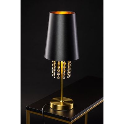 GTV Nesto lampa stołowa 1x40 W czarna-złota OS-NES3-11-DEC