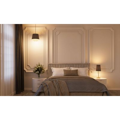 GTV Nesto lampa stołowa 1x40 W czarna-złota OS-NES3-11-DEC