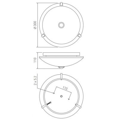 GTV plafon 2x40 W biały OS-PLCRKM-00