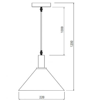 GTV Prive lampa wisząca 1x40 W złota OS-PRIVE-40-DEC