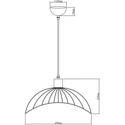 GTV Reto lampa wisząca 1x40 W czarna OS-RETO1-10-DEC