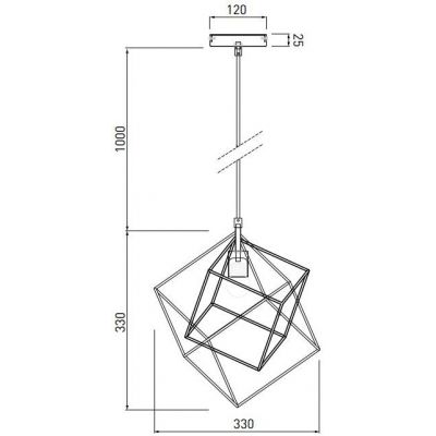 GTV Rosa lampa wisząca 1x40 W czarna OS-ROSA-10-DEC