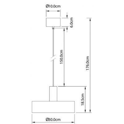 GTV Selvia II lampa wisząca 1x40 W granatowa OS-SELVII-25-DEC