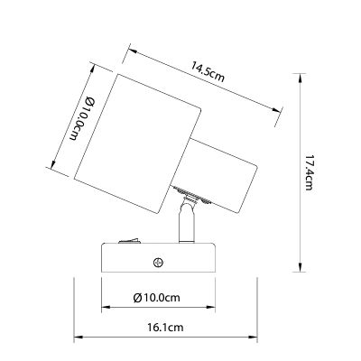 GTV Selvia II kinkiet 1x25 W czarny-złoty OS-SELVIIW-44-DEC