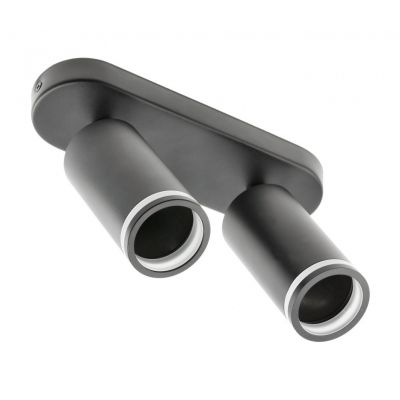 GTV Solis lampa podsufitowa 2x50 W czarna OS-SOL-2GU10-10