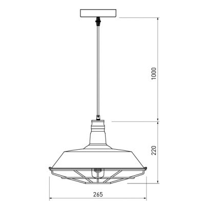 GTV Solen lampa wisząca 1x40 W złota OS-SOL-40-DEC