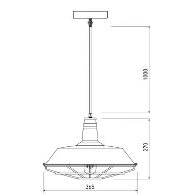 GTV Solen lampa wisząca 1x40 W złota OS-SOL2-40-DEC