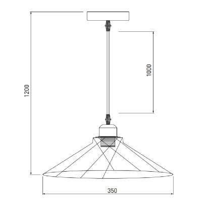 GTV Tilia lampa wisząca 1x40 W złota OS-TILIA2-40-DEC
