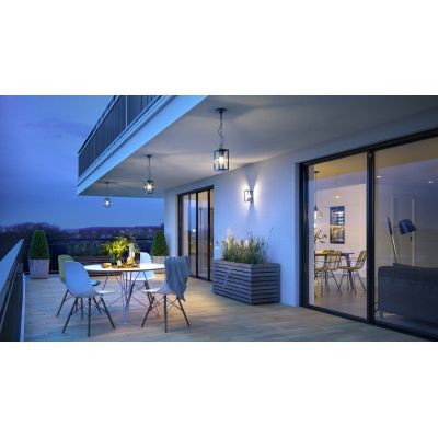 GTV Ventana-H lampa wisząca zewnętrzna 1x20 W czarna OS-VENTANAH-00