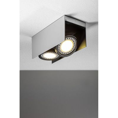 GTV Verso lampa podsufitowa 2x40 W biała-czarna OS-VERSO2-06-DEC