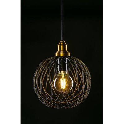 GTV Viela lampa wisząca 1x40 W czarna OS-VIEL1-10-DEC