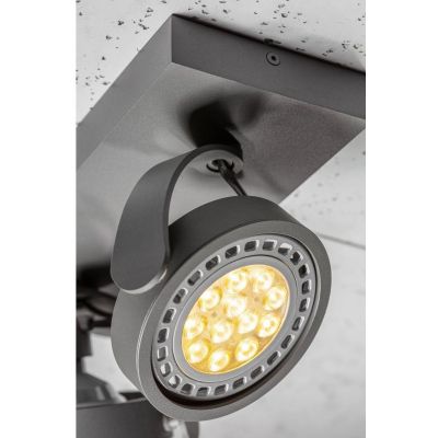 GTV Wally lampa podsufitowa 2x40 W grafitowa OS-WALLY2-15-DEC