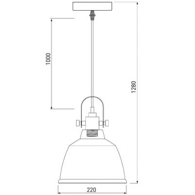 GTV Zenit lampa wisząca 1x40 W kremowa OS-ZENIT-05-DEC