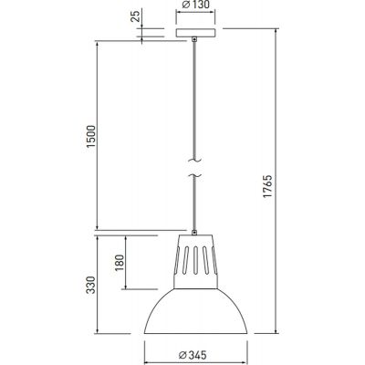 GTV Artemia lampa wisząca 1x40 W szary/popielaty-miedź OS-ART-L-E27-15-DEC