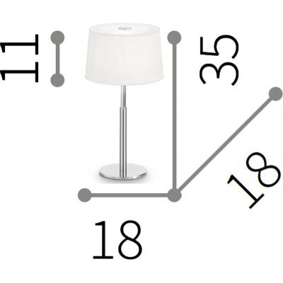Ideal Lux Hilton lampa stołowa 1x3.2W biała 075525
