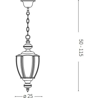 Ideal Lux Norma lampa wisząca 1x60W chrom 094786