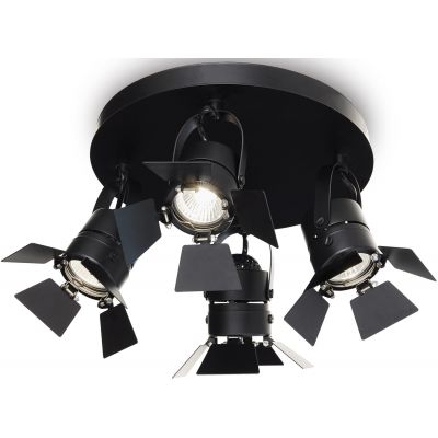 Ideal Lux Ciak PL4 lampa podsufitowa 4x50W czarny mat 095707