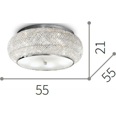 Ideal Lux Pasha lampa podsufitowa 10x40W chrom 100746