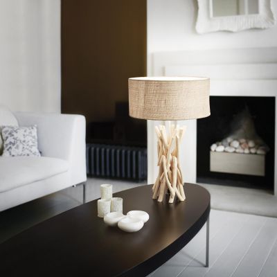 Ideal Lux Driftwood lampa stołowa 1x60W drewniana 129570