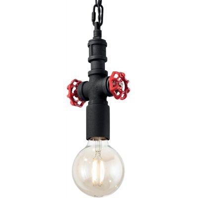 Ideal Lux Plumber lampa wisząca 1x60W czarna 155906
