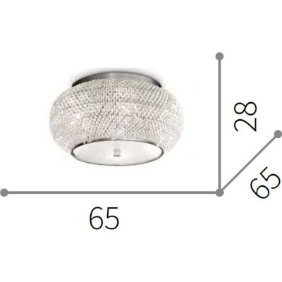 Ideal Lux Pasha lampa podsufitowa 14x40W złota 165004