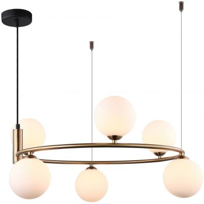 Italux Amily lampa wisząca 6x25 W złota MDM-3974/6 BRO