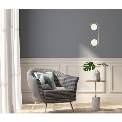 Italux Lupus lampa wisząca 2x25 W czarna-brązowa PND-3965-2-BRO