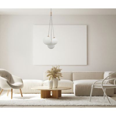 Italux Perlos lampa wisząca 3x5 W mosiądz PND-54456-3-HB