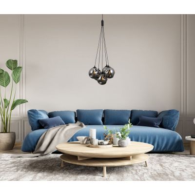 Italux Perlos lampa wisząca 5x5 W czarna PND-54456-5A-HB-SMG